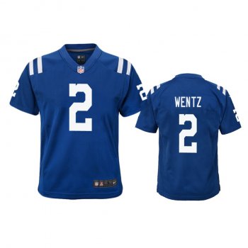 Youth Indianapolis Colts Carson Wentz Royal Color Rush Game Jersey