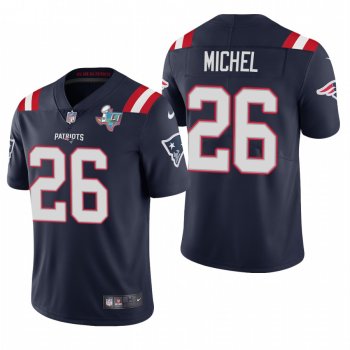 Sony Michel New England Patriots Super Bowl LI Patch Navy Vapor Limited Jersey