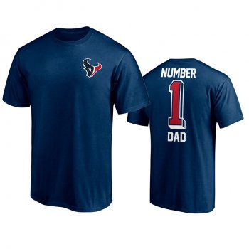 Houston Texans Dad Navy 2021 Fathers Day T-Shirt