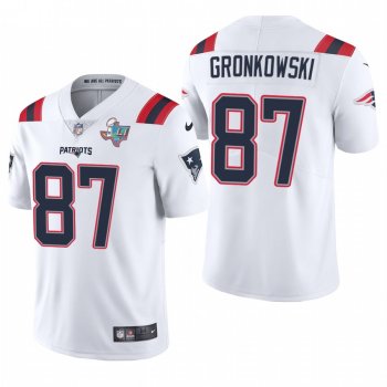 Rob Gronkowski New England Patriots Super Bowl LI Patch White Vapor Limited Jersey