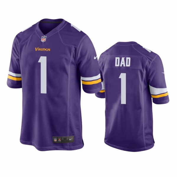 Minnesota Vikings Dad Purple 2021 Fathers Day Game Jersey