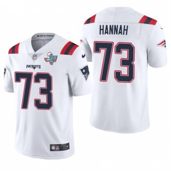 John Hannah New England Patriots Super Bowl LI Patch White Vapor Limited Jersey