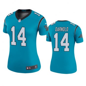 Women's Carolina Panthers Sam Darnold Blue Color Rush Legend Jersey