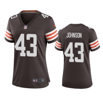 Women's Cleveland Browns John Johnson Brown Game Jersey