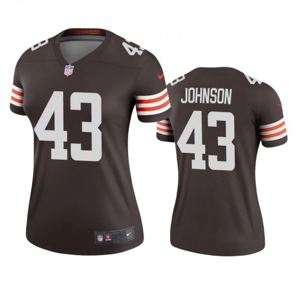 Women's Cleveland Browns John Johnson Brown Legend Jersey