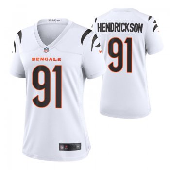 Women's 2021 Nike #91 Trey Hendrickson Game White Women's Cincinnati Bengals 2021 New Uniforms