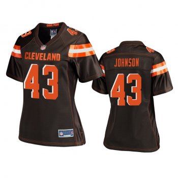 Women's Cleveland Browns John Johnson Brown Pro Line Jersey