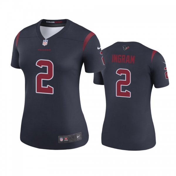 Women's Houston Texans Mark Ingram Navy Color Rush Legend Jersey