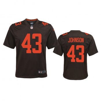 Youth Browns John Johnson Brown Alternate Game Jersey