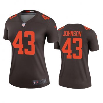 Women's Cleveland Browns John Johnson Brown Alternate Legend Jersey