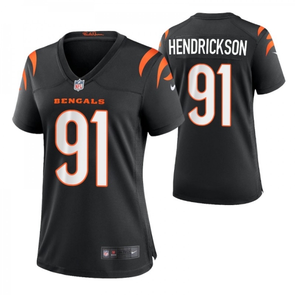 Women's 2021 Nike Women's Cincinnati Bengals Trey Hendrickson #91 Game Black New Uniforms