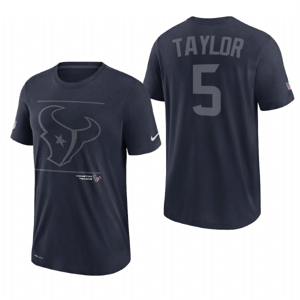 Houston Texans Tyrod Taylor Sideline Team Issue Performance T-Shirt - Black