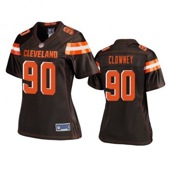 Women's Cleveland Browns Jadeveon Clowney Brown Pro Line Jersey