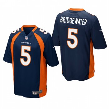 Denver Broncos Teddy Bridgewater Navy Game Jersey