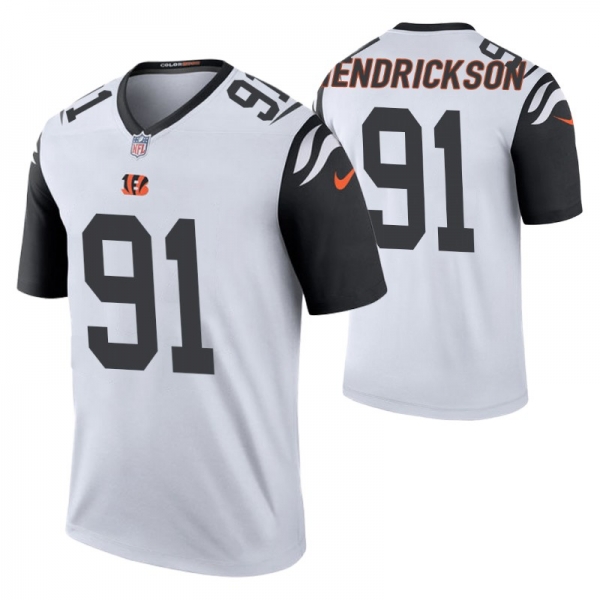 Men's No. 91 Trey Hendrickson Cincinnati Bengals White Color Rush Legend Jersey