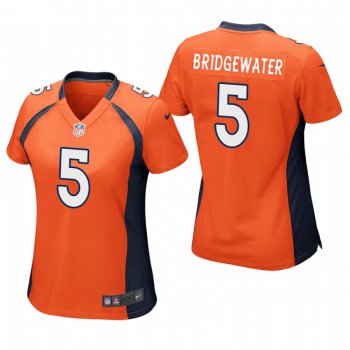 Women's Denver Broncos Teddy Bridgewater Orange Game Jersey