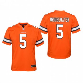 Youth Denver Broncos Teddy Bridgewater Color Rush Game Jersey - Orange