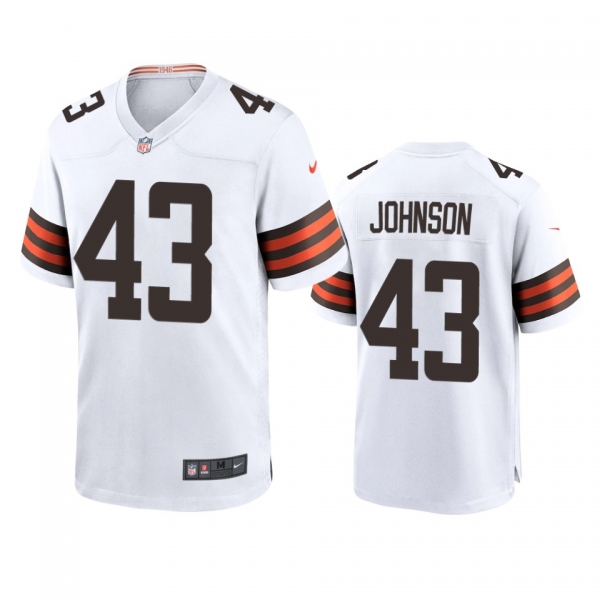 Cleveland Browns John Johnson White Game Jersey