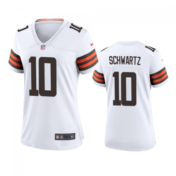 Women's Cleveland Browns Anthony Schwartz White Game Jersey