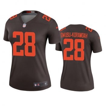 Women's Cleveland Browns Jeremiah Owusu-Koramoah Brown Alternate Legend Jersey