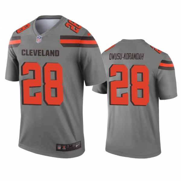 Cleveland Browns Jeremiah Owusu-Koramoah Gray Inverted Legend Jersey