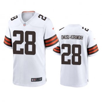 Cleveland Browns Jeremiah Owusu-Koramoah White Game Jersey