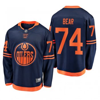 Men's Edmonton Oilers Ethan Bear #74 Alternate Navy 2019-20 Breakaway Player Jersey