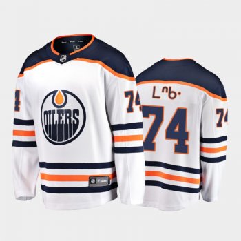 Men's Edmonton Oilers Ethan Bear #74 Cree syllabics White Honors Indigenous Heritage Jersey