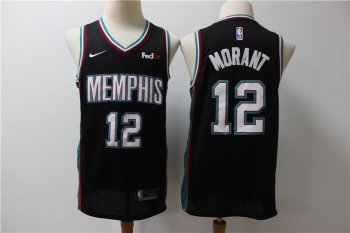 Men's Grizzlies 12 Ja Morant Black Nike Swingman Jersey