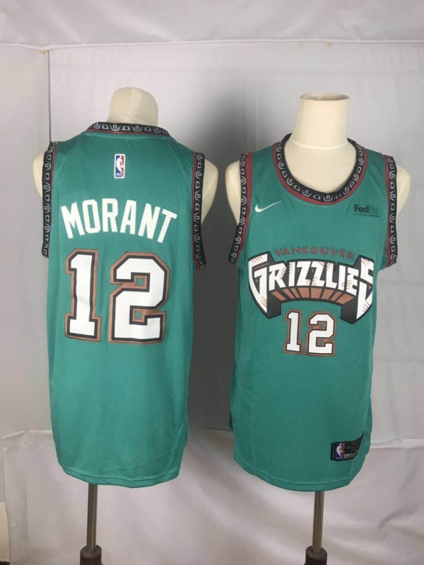 Men's Grizzlies 12 Ja Morant Green Nike Throwback Swingman Jersey