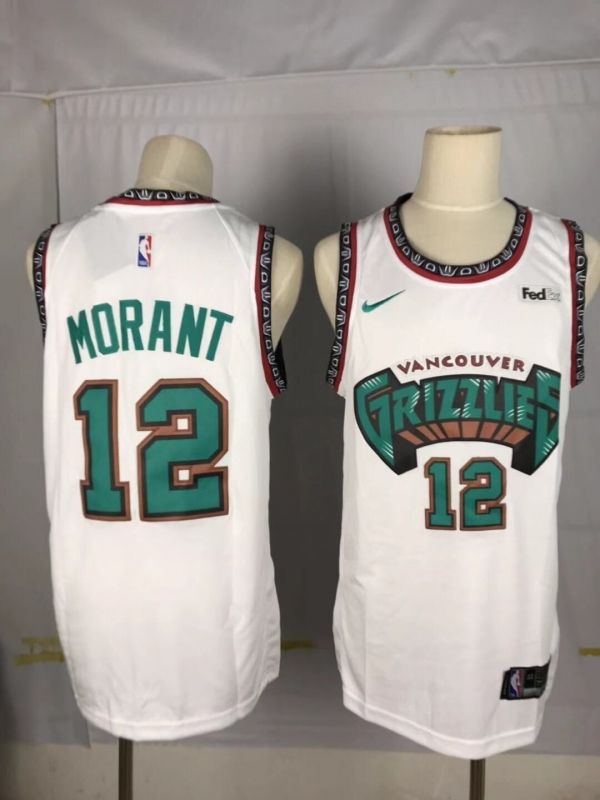 Men's Grizzlies 12 Ja Morant White Nike Swingman Jersey