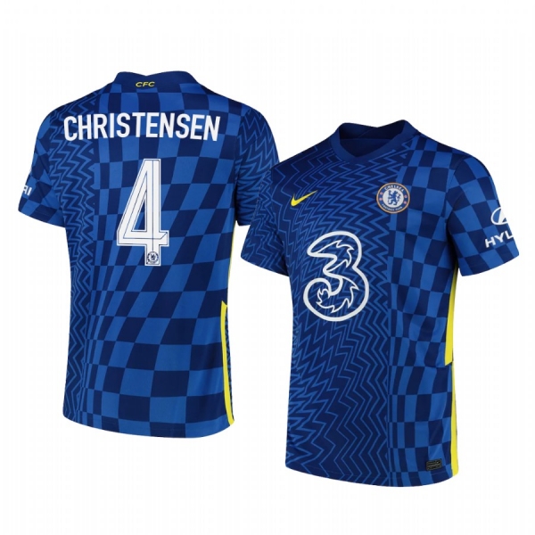 Chelsea Andreas Christensen Navy Home Cup Men's Jersey 2021-22