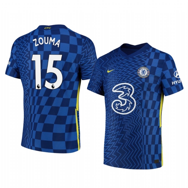 Chelsea Kurt Zouma Navy Home Vapor Match Men's Jersey 2021-22