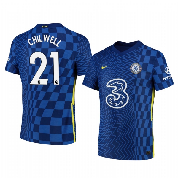 Chelsea Ben Chilwell Navy Home Vapor Match Men's Jersey 2021-22