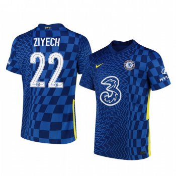 Chelsea Hakim Ziyech Navy Home Cup Men's Jersey 2021-22