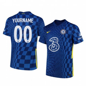 Chelsea Custom Navy Home Cup Men's Jersey 2021-22