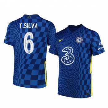 Chelsea Thiago Silva Navy Home Cup Men's Jersey 2021-22