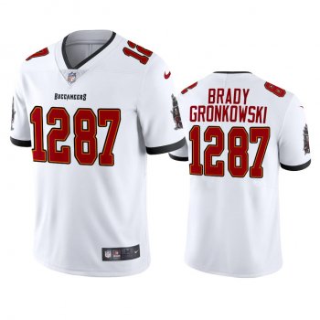 Tampa Bay Buccaneers Tom Brady Rob Gronkowski White CP Player Jersey