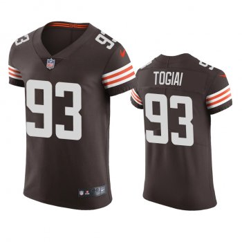 Men's Cleveland Browns Tommy Togiai Brown Vapor Elite Jersey - Men's