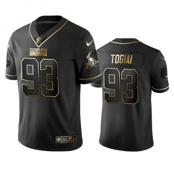 Men's Cleveland Browns Tommy Togiai Black Golden Edition Jersey