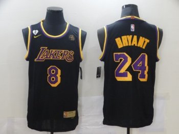 Men's NBA Lakes 8 24 Kobe Bryant GIGI KB patch Jersey