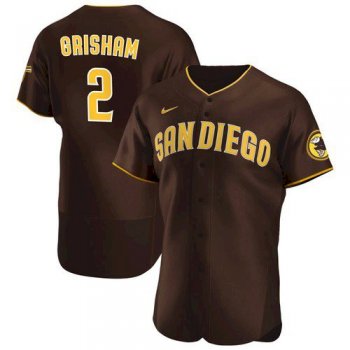 San Diego Padres #2 Trent Grisham Brown 2021 Road Player Jersey