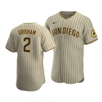 San Diego Padres #2 Trent Grisham Tan Brown 2021 Alternate Jersey