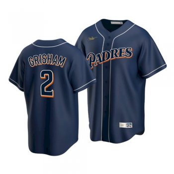 San Diego Padres #2 Trent Grisham Navy 2021 Cooperstown Jersey