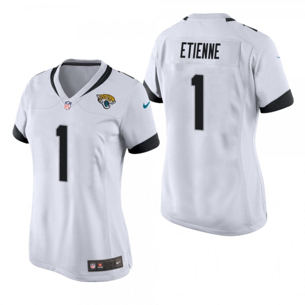 Women's Jacksonville Jaguars Travis Etienne White Game Jersey