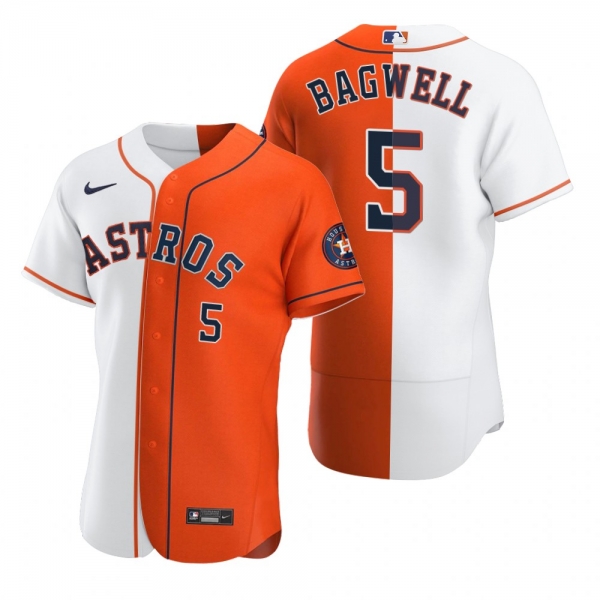 Houston Astros Jeff Bagwell Nike Orange Authentic Split Jersey