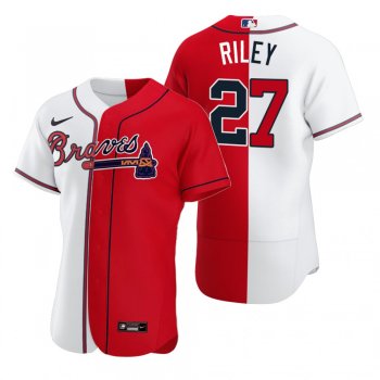 Atlanta Braves Austin Riley White Red Split Two-Tone Jersey