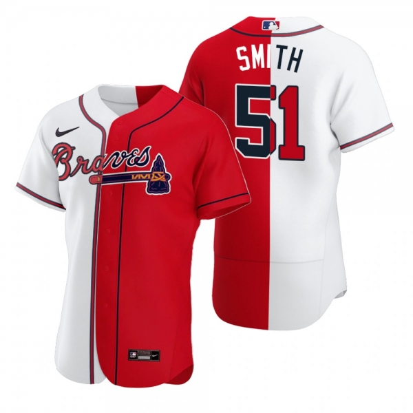 Atlanta Braves Will Smith White Red Split Two-Tone Jersey