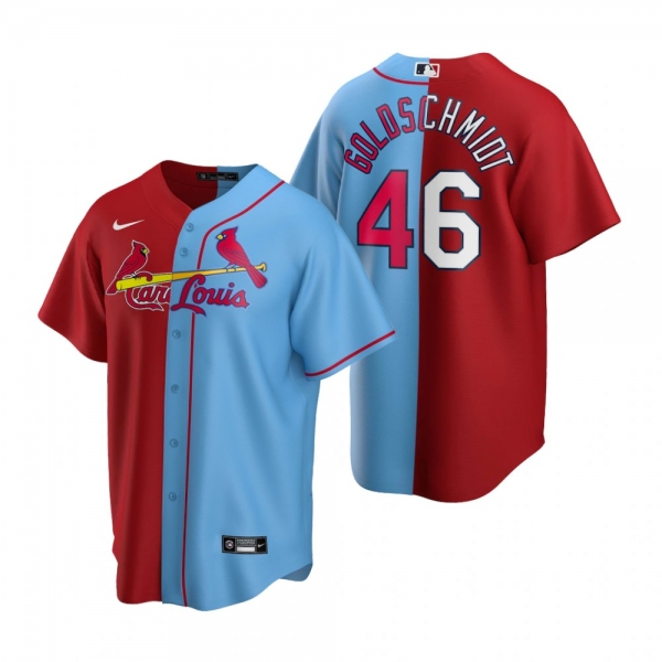 St. Louis Cardinals Paul Goldschmidt Red Royal Split Replica Jersey