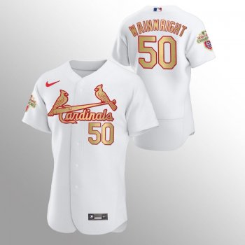 St. Louis Cardinals Adam Wainwright White Nike 2011 World Series Champions Jersey